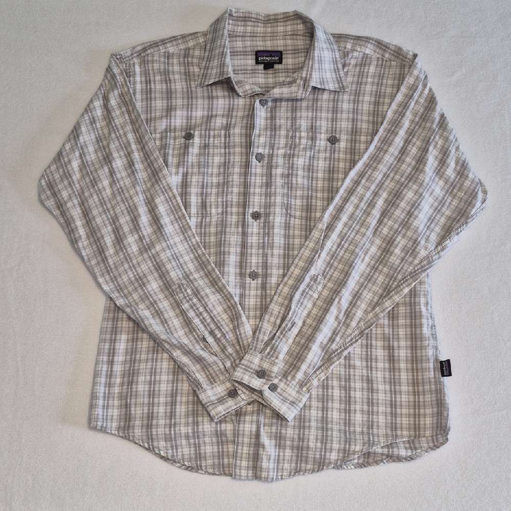 Patagoina Men's Gray Plaid Work Shirt